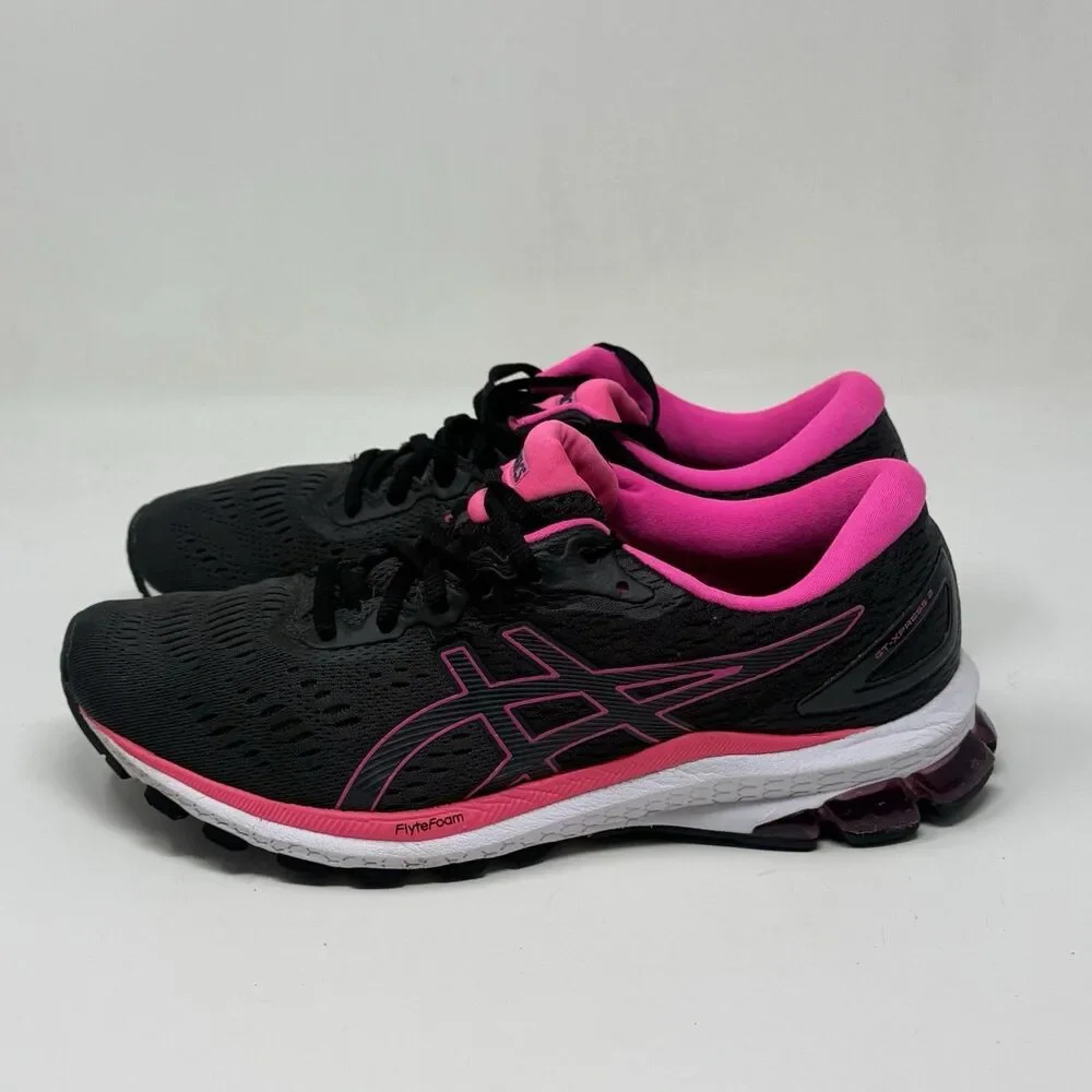 ASICS GT Express 2 Sneakers Shoes Womens 9 Black Pink Running Lightweight